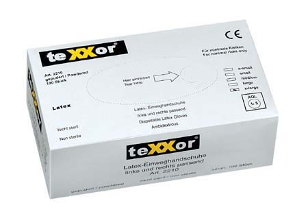 Latex-Einweghandschuhe Gr. XL,  2 Boxen a 100 St.