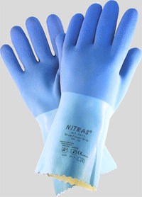 Chemikalienschutz-Handschuhe, Blue-Power-Gripp, VE=12 P.