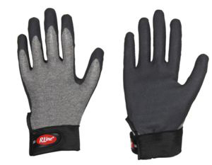 12 Paar BW-Feinstrick-Handschuhe mit Polymer-Beschichtung/Klettverschluss, Gr. 9-11