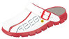 ESD-B-Schuh Dynamic 37313 Clog weiß/ rot mit Aufdruck - 35 - 48